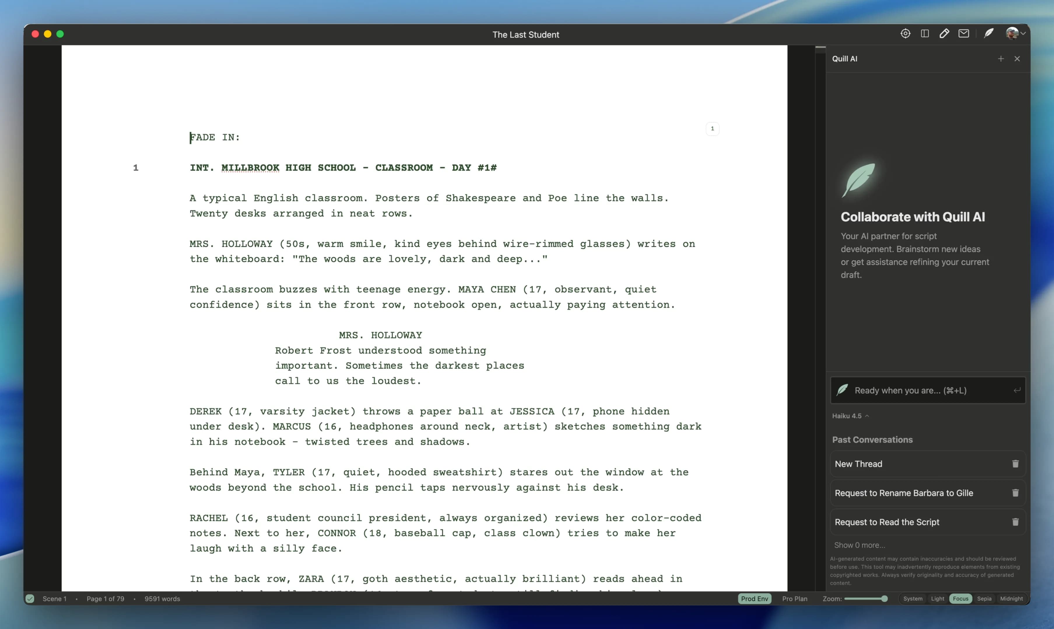 Inkwell Focus theme